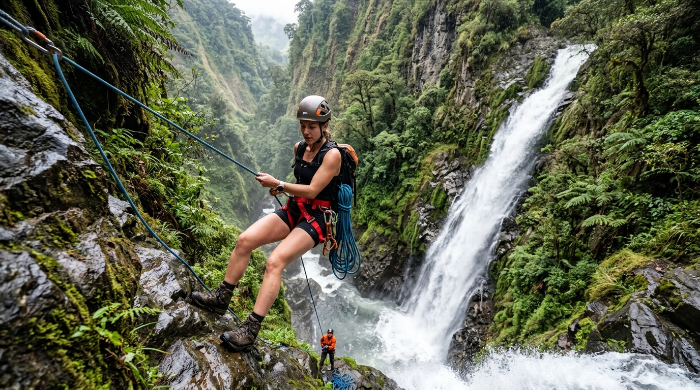 Rappelling down Ecuador's Andean Waterfalls: A Thrill Seeker's Guide
