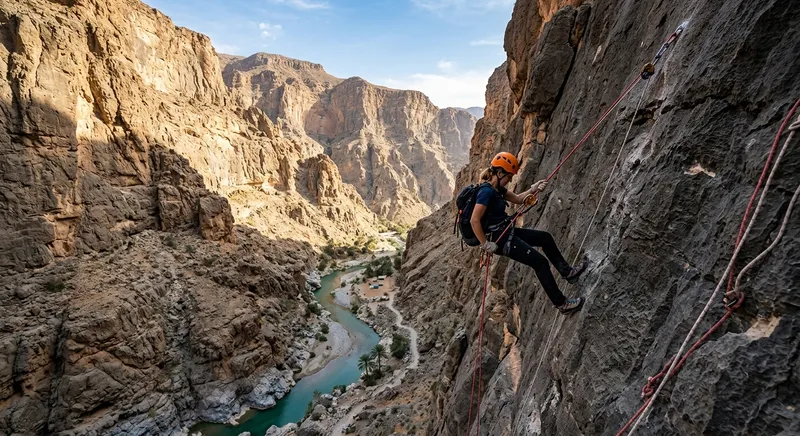 Canyons of Contrast: Rappelling the Vertiginous Gorges of Oman