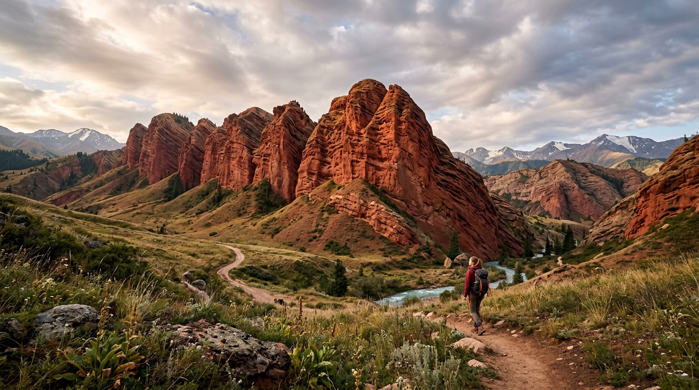 Dormant Giants Awaken: An Offbeat Journey to Kyrgyzstan's Red Mountains