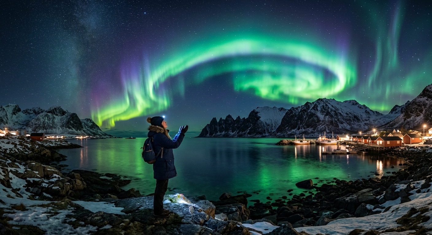 Dance of Lights: Witnessing the Aurora Borealis on Norway's Artic Circle Coast