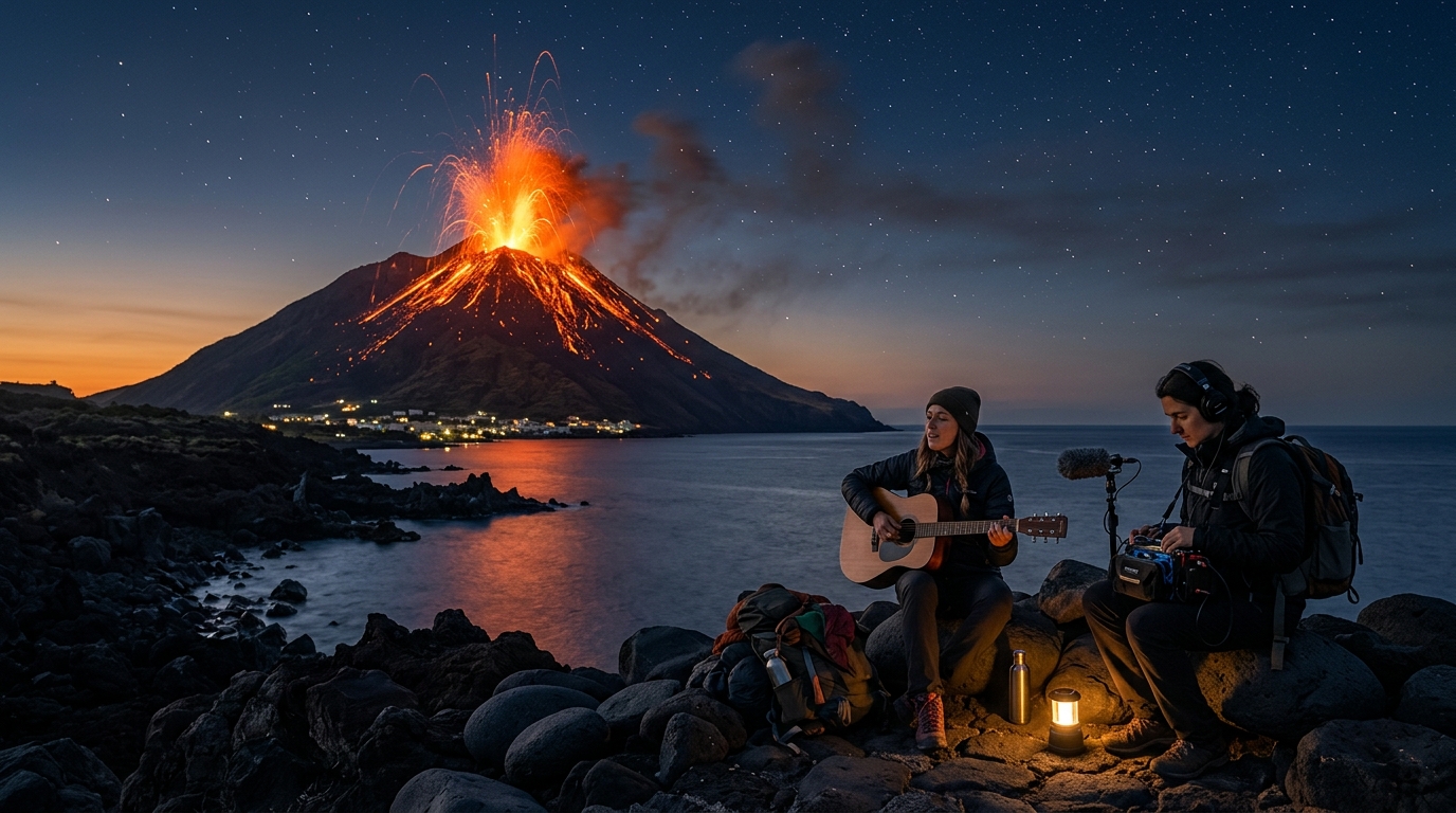 Vibrations of Volcanic Tunes: Discovering the Heartbeat of Stromboli