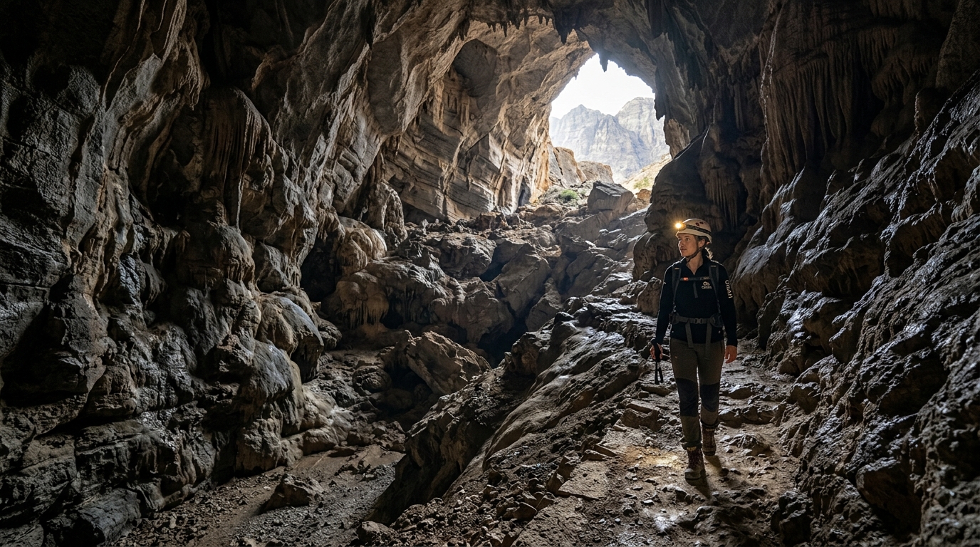 Beneath the Swirling Sands: Cave Trekking in Oman’s Hajar Mountains